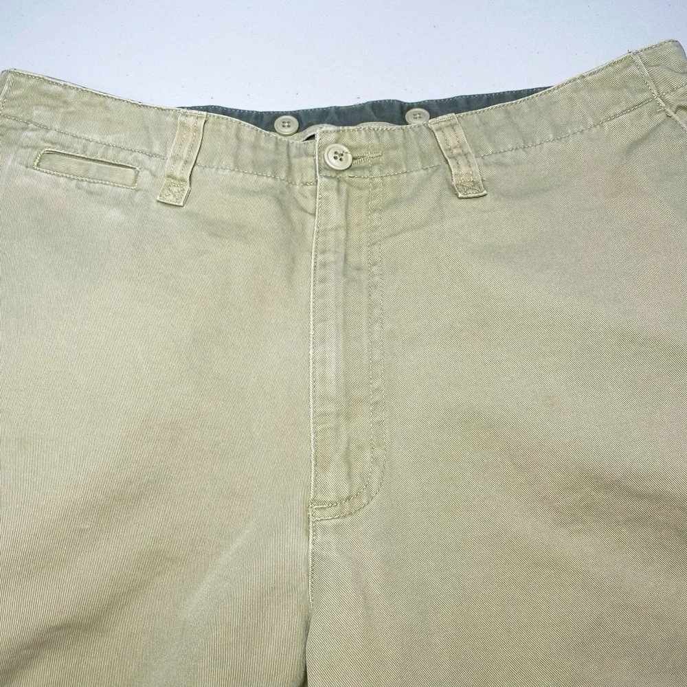 Y2K Old Navy Pants 34x30 (34x27.5) Men Relaxed Wide Leg Cotton Twill Olive Khaki
